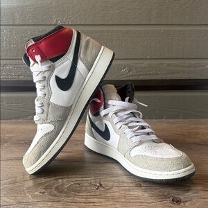 Jordan High-Top Sneakers Women’s/ Young White, Black & Red Accents
